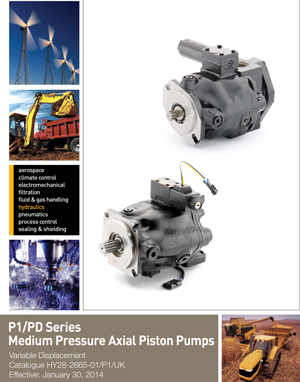 P1/PD Series Medium Pressure Axial Piston Pumps Variable Displacement Catalogue HY28-2665-01/P1/UK