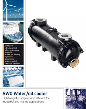 SWO Water/oil cooler Lightweight, compact and efficient for industrial and marine applications